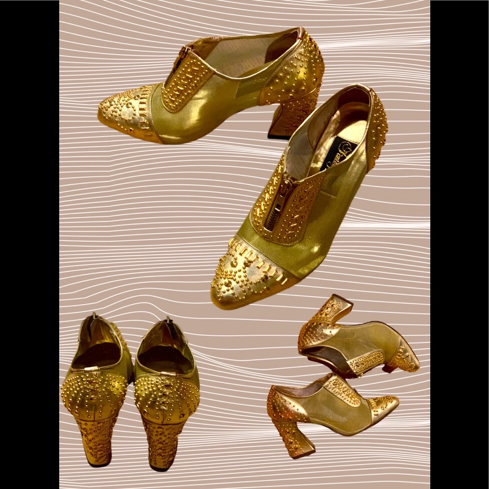 Gold Studded Fantasy Booties